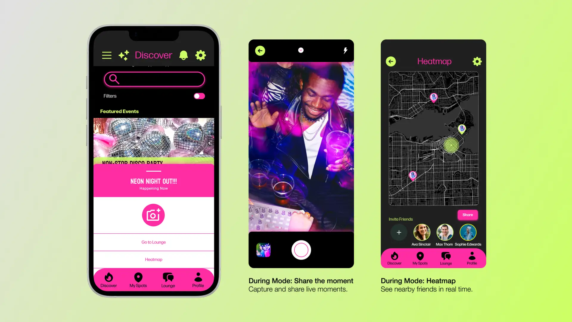 Mid-stage prototype showing UI evolution during design process