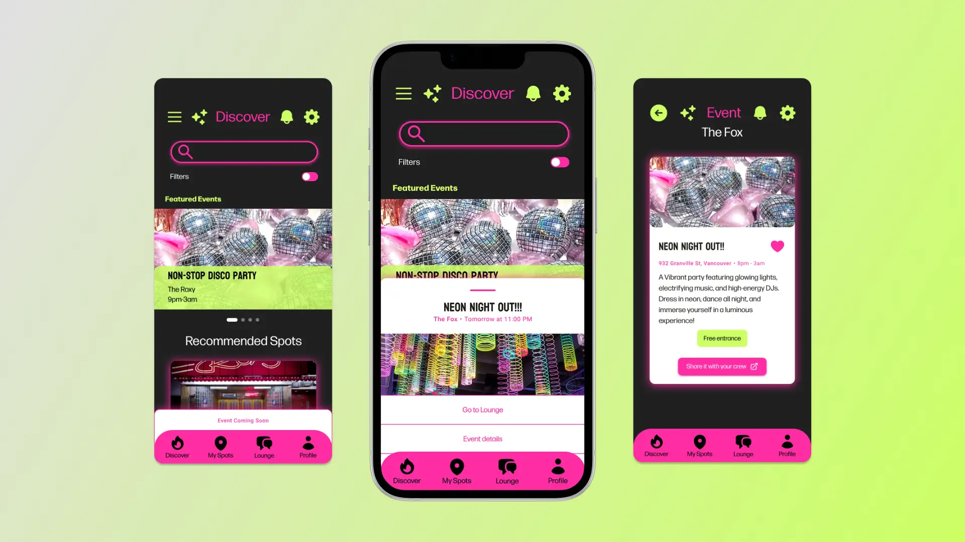 Wireframe mockup showing early version of the home screen layout