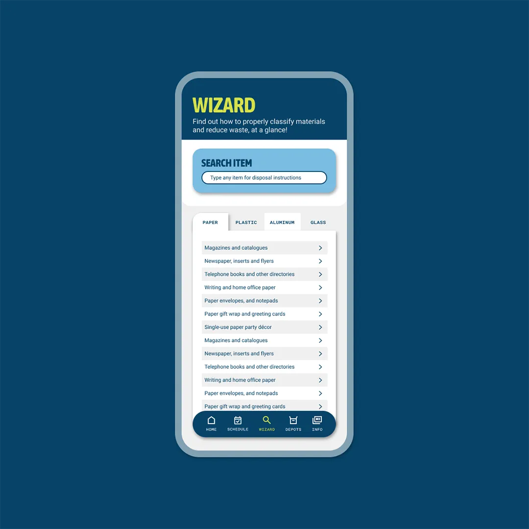 Improved recycling assistant feature in Recycle BC app
